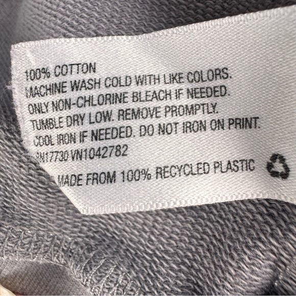 TOMS Women's Large ZIP-UP HOODIE Gray 100% Cotton Longer Length - Picture 7 of 12